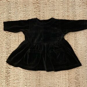 Vintage Black Velour Baby Gap Baby Girl Dress Size 3-6 mo 90's Y2K